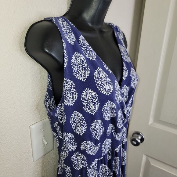 Garnet Hill Empire Medallion Print Maxi Dress Size 8P 8 Petite - Picture 5 of 7